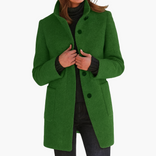 Women's Winter Jacket – Stand Collar Feminine Cut – Casual Australia in Green