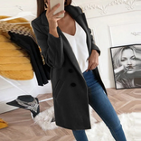 Women's Longline Blazer – Contemporary Tailored Fit – Smart Casual Australia in Black