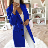 Women's Longline Blazer – Contemporary Tailored Fit – Smart Casual Australia in Sapphire Blue