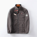 Fleece Jacket – Zip-Up Lightweight – Regular Fit – Men's Winter Outerwear Australia in Gray