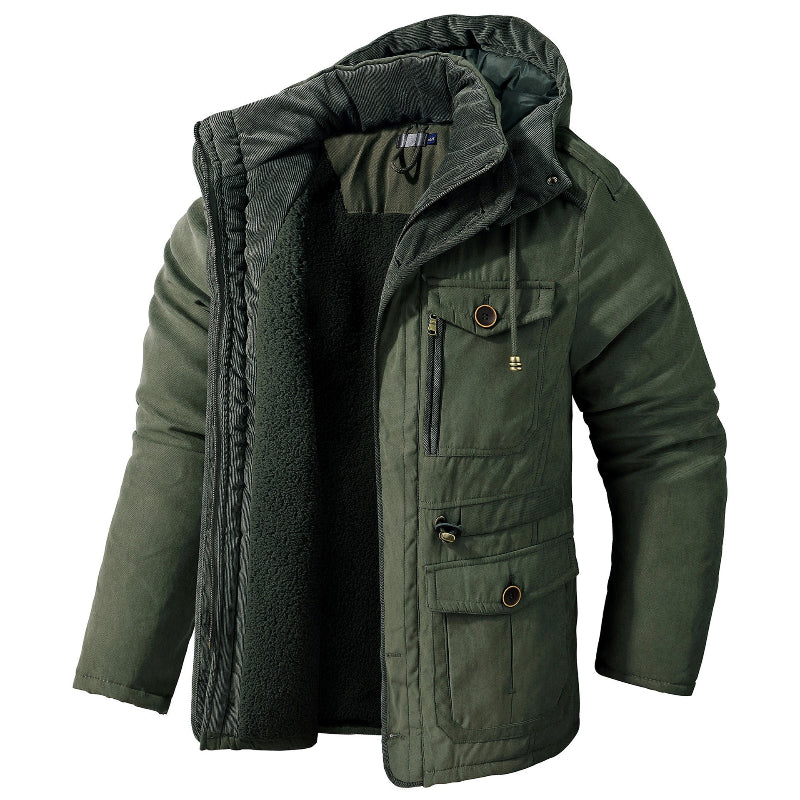 Fleece Jacket – Insulated Water-Repellent Hooded – Regular Fit – Men's Winter Outerwear Australia