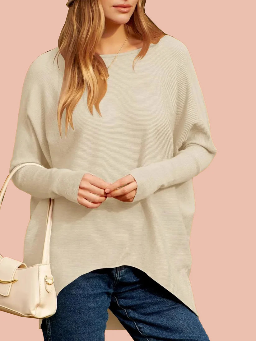Seravelle | Oversized Ribbed Knit Sweater