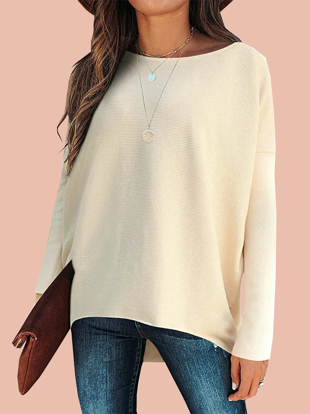 Seravelle | Oversized Ribbed Knit Sweater