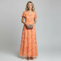 Women’s Floral Maxi Dress – Soft Chiffon Feel