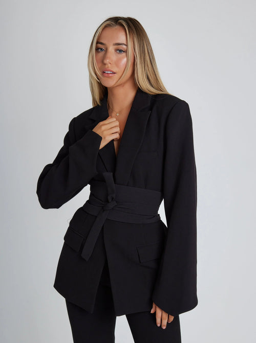 Women's Belted Blazer – Tailored Waist-Defining – Work & Evening Australia