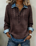 Women's Oversized Turtleneck Sweater - Cozy Knit in Coffee