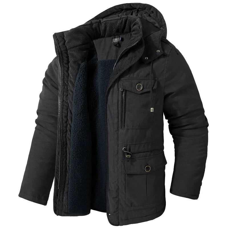 Fleece Jacket – Insulated Water-Repellent Hooded – Regular Fit – Men's Winter Outerwear Australia