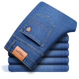 Denim Jeans – Stretch Cotton Straight Leg – Men's Casual Australia in Light blue
