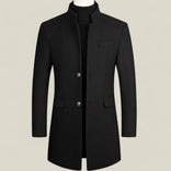 Long Stylish Coat – Classic Overcoat for Formal and Casual Elegance in Black