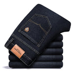 Denim Jeans – Stretch Cotton Straight Leg – Men's Casual Australia in Light Black