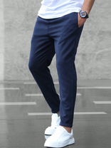 Stretch Trousers – Tailored Comfort – Men's Smart Casual Australia in Darkblue