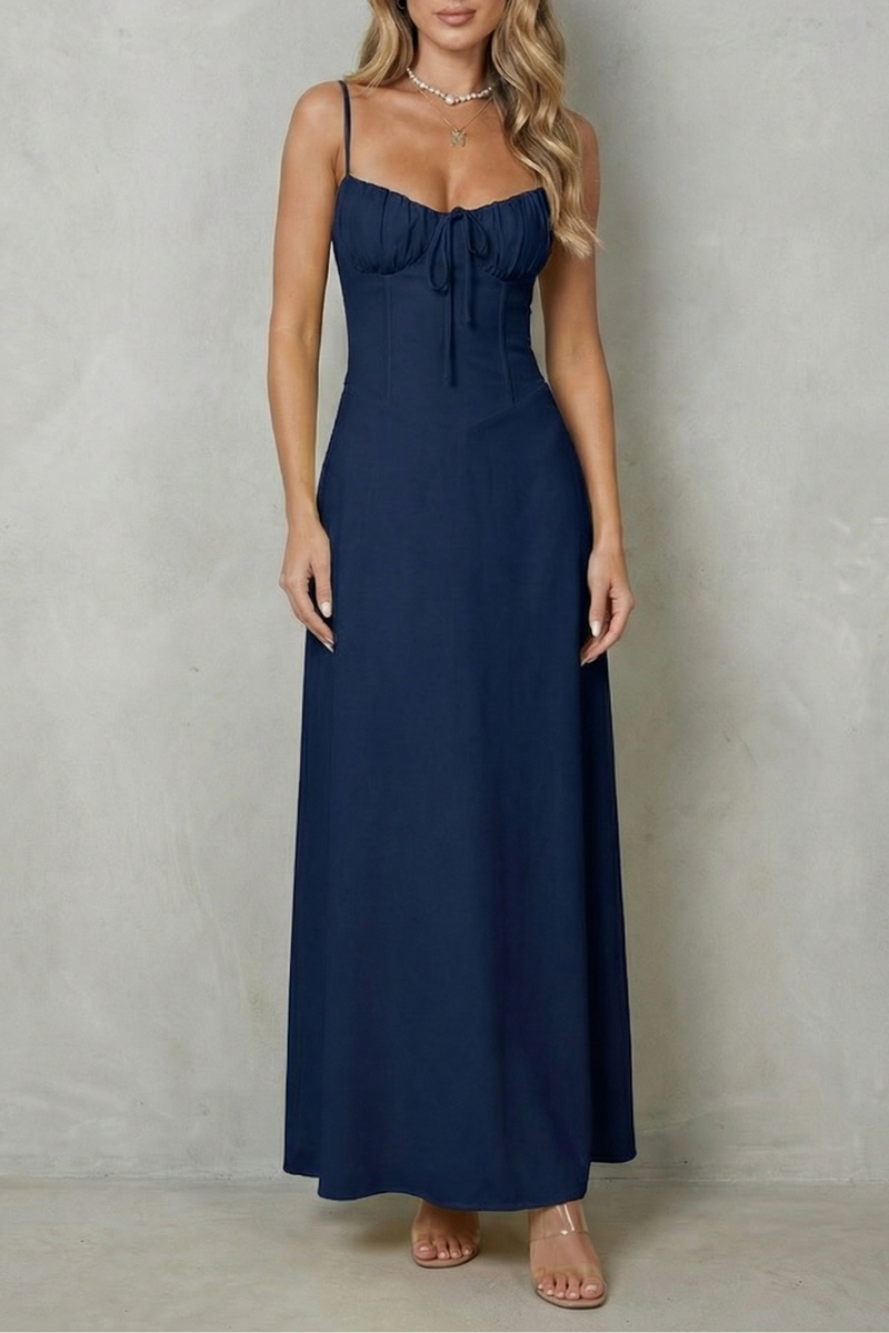 Avril | Corset Ruched Sweetheart Maxi Dress