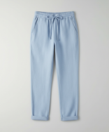 Women's Linen Trousers – Lightweight Breathable – Casual Australia in Blue