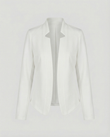Women's Blazer – Tailored Soft Drape Fit – Office Smart Casual Australia in White