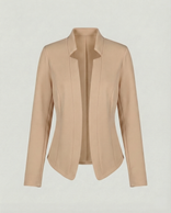 Women's Blazer – Tailored Soft Drape Fit – Office Smart Casual Australia in Beige