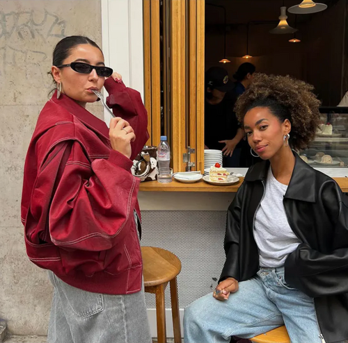 Women's Vegan Leather Jacket – Oversized Dropped Shoulder – Casual Australia