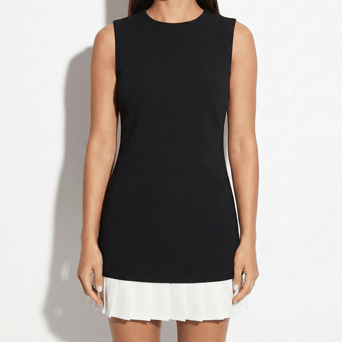 Elvira | Pleated-Hem A-Line Mini Dress