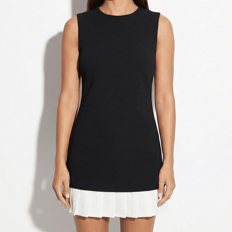 Elvira | Pleated-Hem A-Line Mini Dress