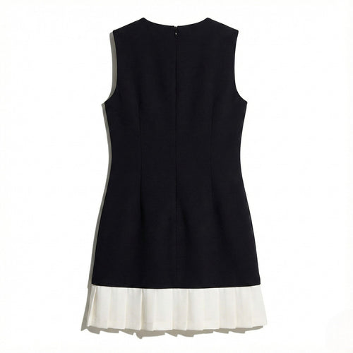 Elvira | Pleated-Hem A-Line Mini Dress