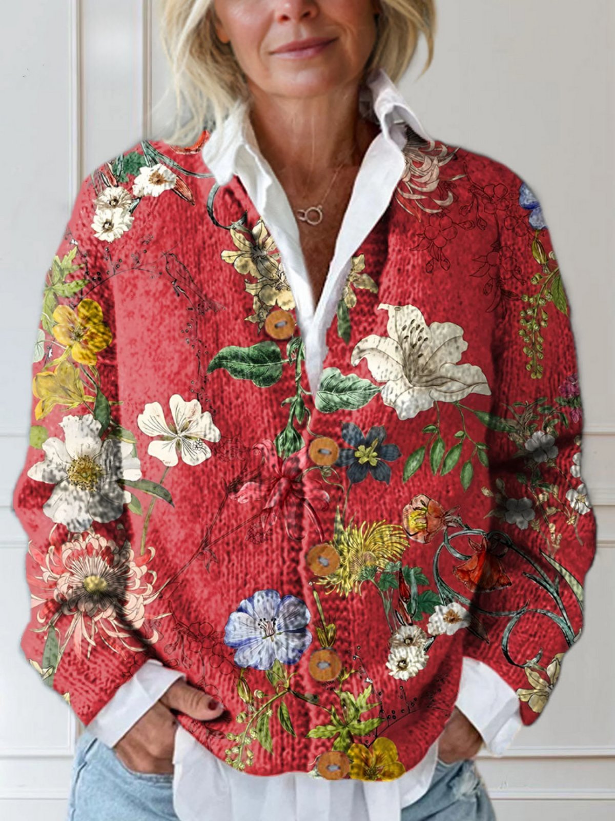 Elara | Quilted Floral Cardigan