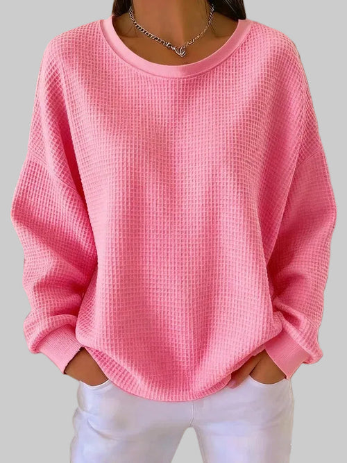 Women's Textured Sweater – Lightweight Relaxed Knit – Spring Layering Australia
