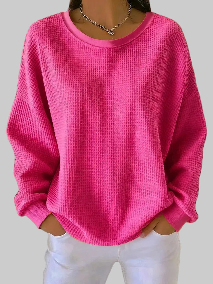 Women's Textured Sweater – Lightweight Relaxed Knit – Spring Layering Australia