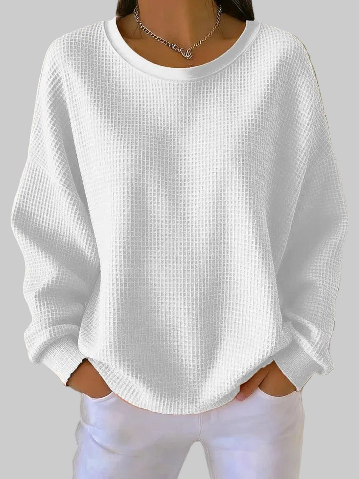 Women's Textured Sweater – Lightweight Relaxed Knit – Spring Layering Australia
