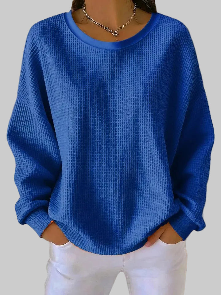 Women's Textured Sweater – Lightweight Relaxed Knit – Spring Layering Australia