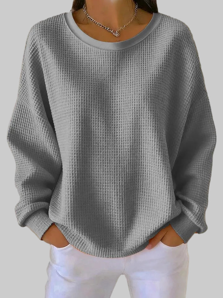Women's Textured Sweater – Lightweight Relaxed Knit – Spring Layering Australia