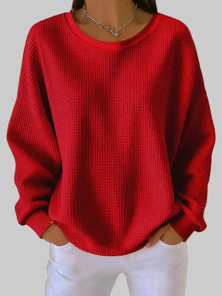 Women's Textured Sweater – Lightweight Relaxed Knit – Spring Layering Australia