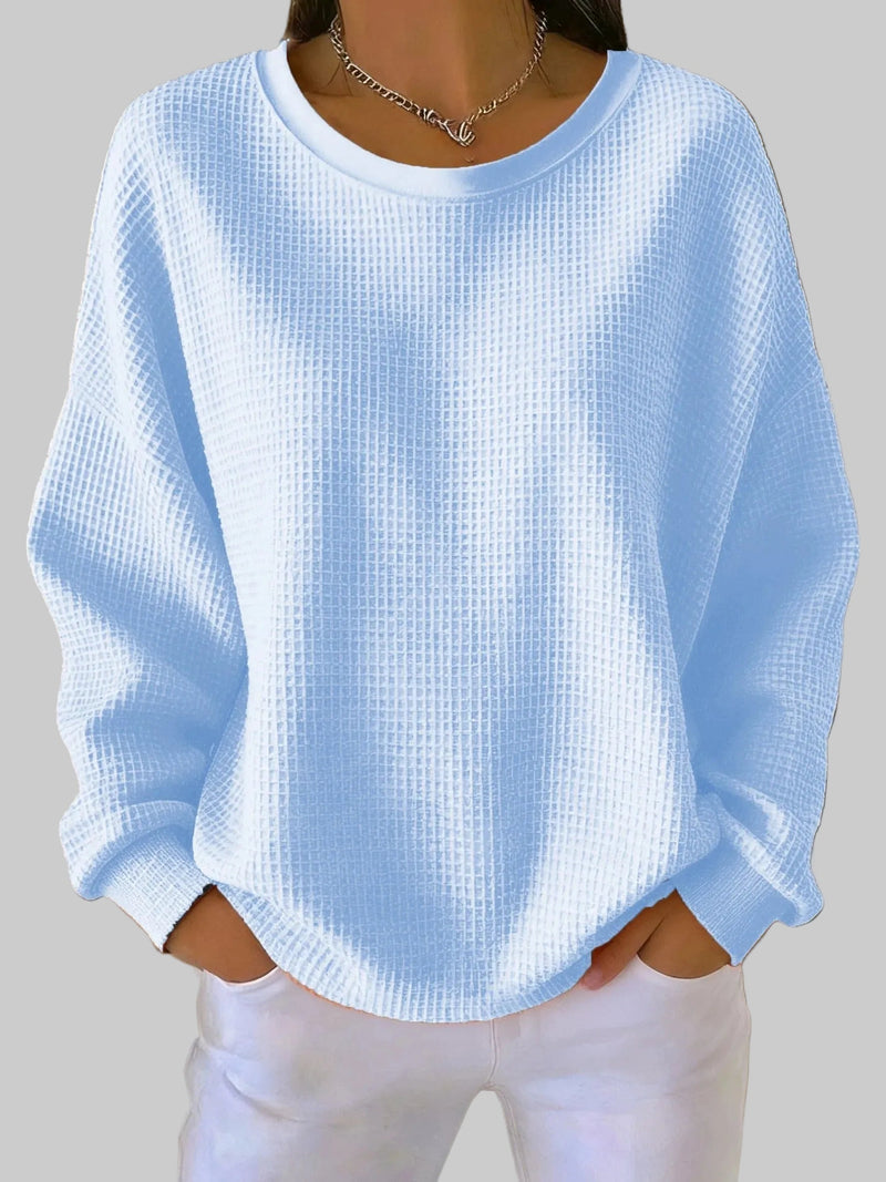 Women's Textured Sweater – Lightweight Relaxed Knit – Spring Layering Australia