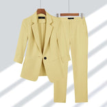 Women's Blazer & Trouser Set – Tailored Polished Fit – Office Events Australia in Yellow