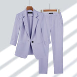 Women's Blazer & Trouser Set – Tailored Polished Fit – Office Events Australia in Purple