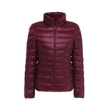 Women's Down Jacket – Ultralight Packable Warm – Winter Australia in Burgundy