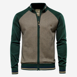 Tom Adams Striped Zipper Cardigan – Men’s Knit Sweater Jacket in Green