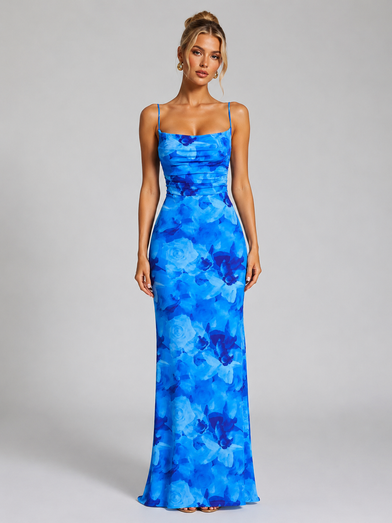 Ottilie Floral Maxi Dress | Women's Ruched Bodycon Occasion Dress