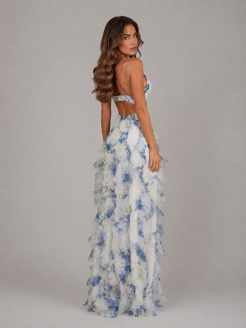 Darya Corset Maxi Dress | Women's Floral Ruffle Occasion Dress