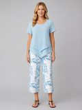Women's Relaxed Two-Piece Set – Layered Top & Wide Leg Trousers