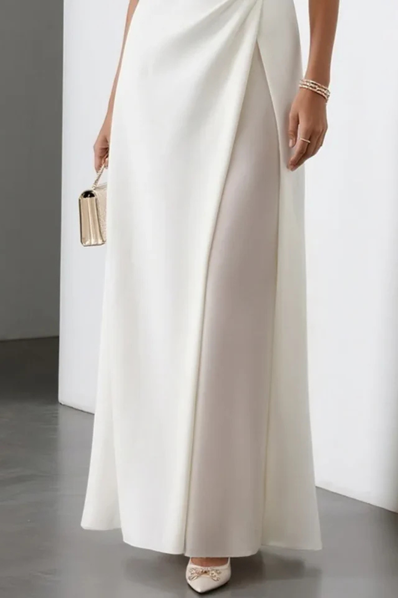 Evadne | Boat Neck Waist-Twist High-Slit Maxi Dress