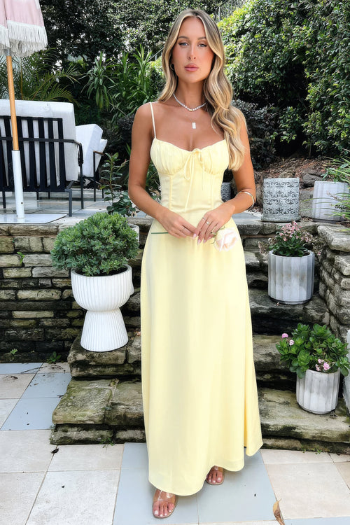 Catalina | Corset Lace-Up Strappy Maxi Dress