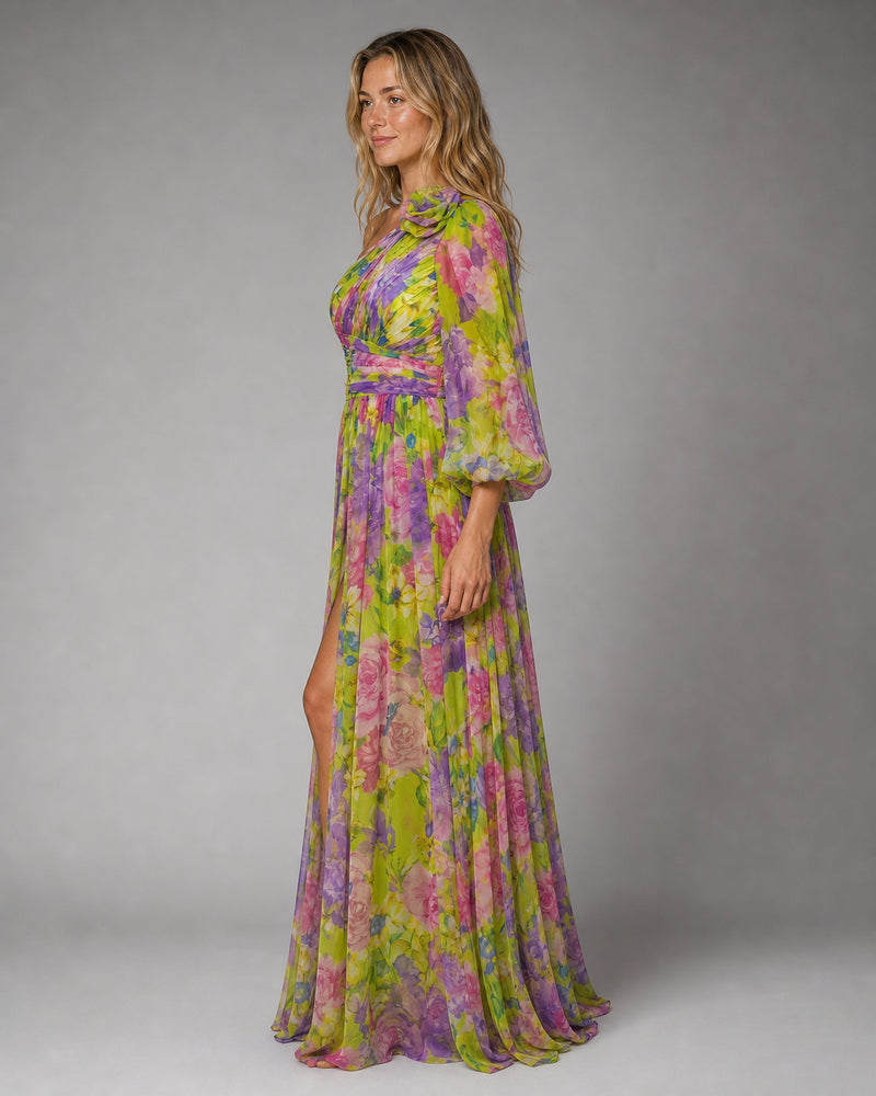 Valentina One-Shoulder Maxi Dress | Women's Floral Resort Gown