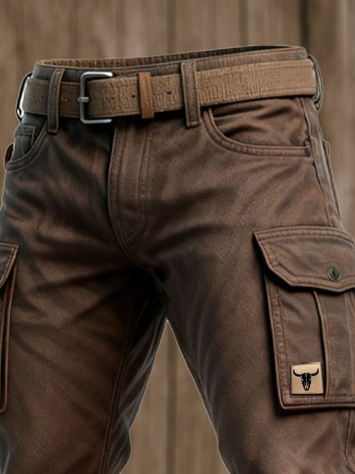 Cargo Trousers – Multi-Pocket Brown – Relaxed Fit – Men's Utility Casual Australia