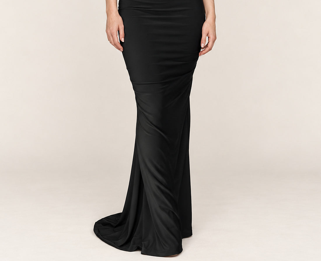 Flora | One-Shoulder Halter Fitted Mermaid Maxi Dress