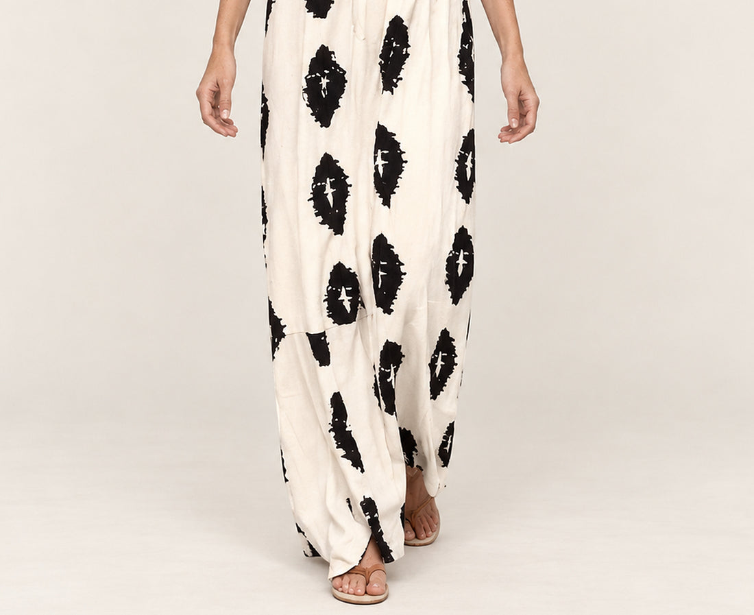 Alexandra | Printed One-Shoulder Tie-Strap Maxi Dress
