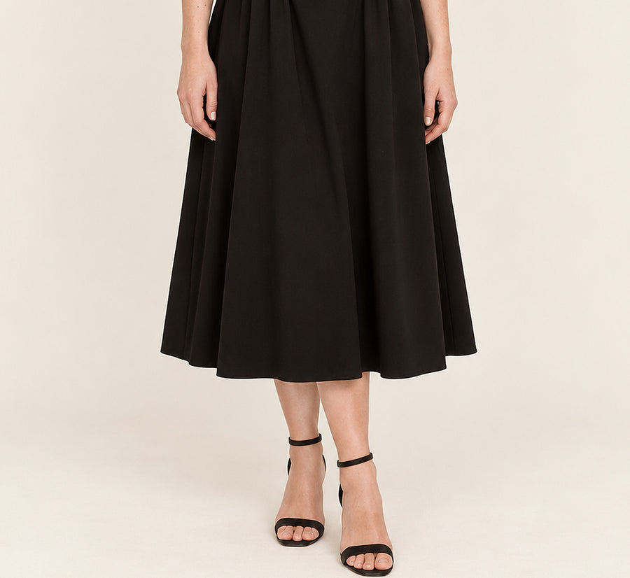 Madeleine | Corset Bodice Fit-and-Flare Midi Dress
