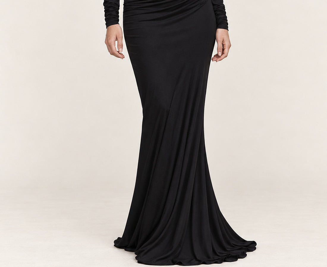 Constance | One-Shoulder Ruched Long-Sleeve Maxi Dress
