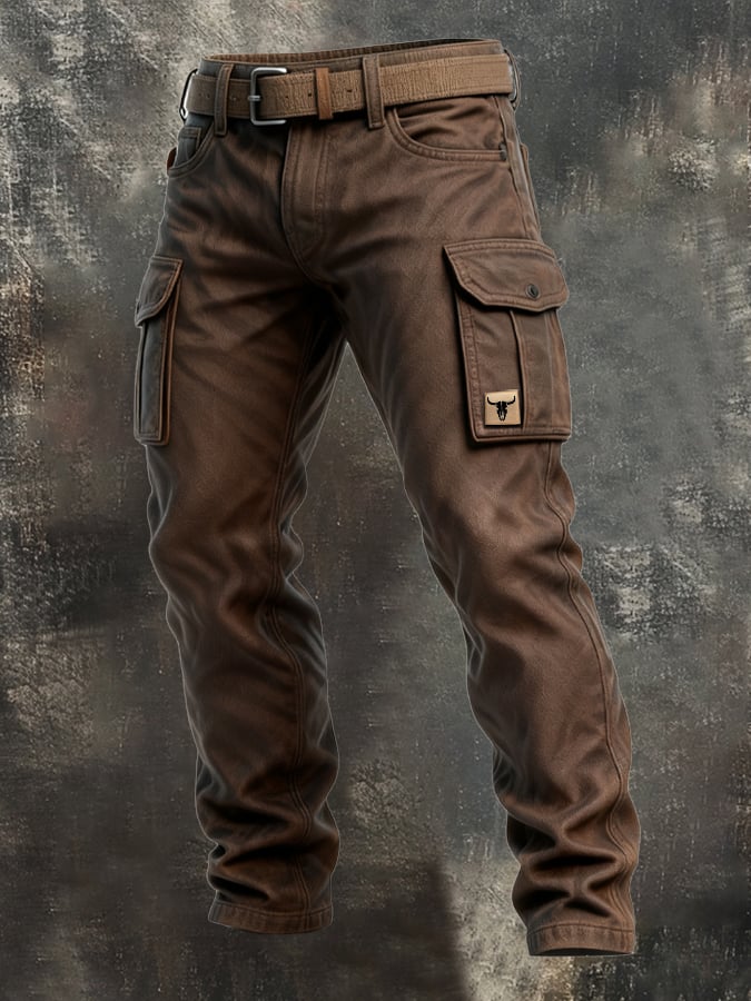 Cargo Trousers – Multi-Pocket Brown – Relaxed Fit – Men's Utility Casual Australia