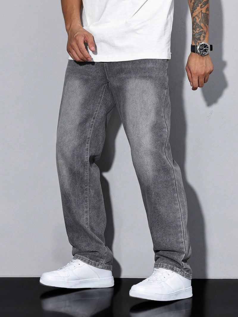 Denim Jeans – Solid Colour Five-Pocket – Relaxed Fit – Men's Casual Australia