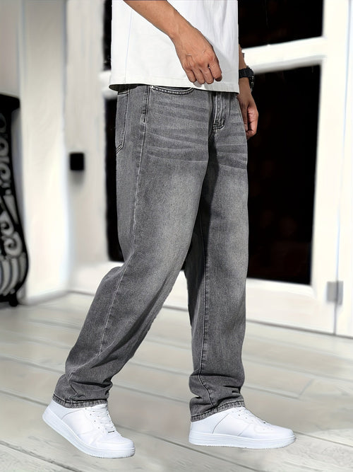 Denim Jeans – Straight Leg Washed Finish – Men's Casual Australia