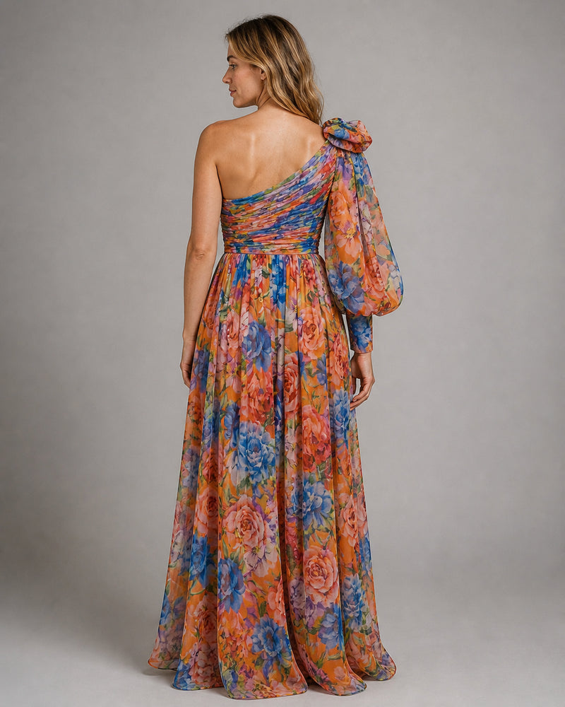 Valentina One-Shoulder Maxi Dress | Women's Floral Resort Gown
